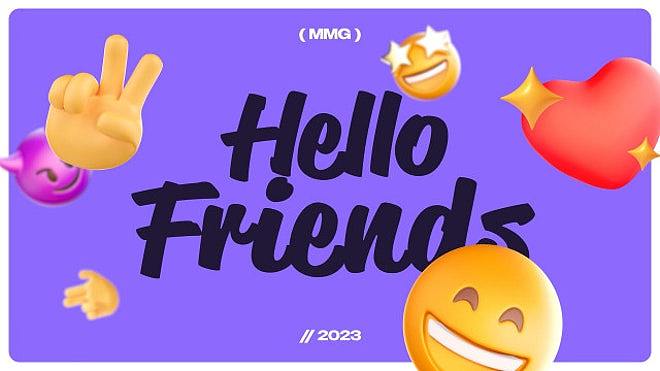 AE模板|卡通可爱创意表情包3D元素图像图标开场动效