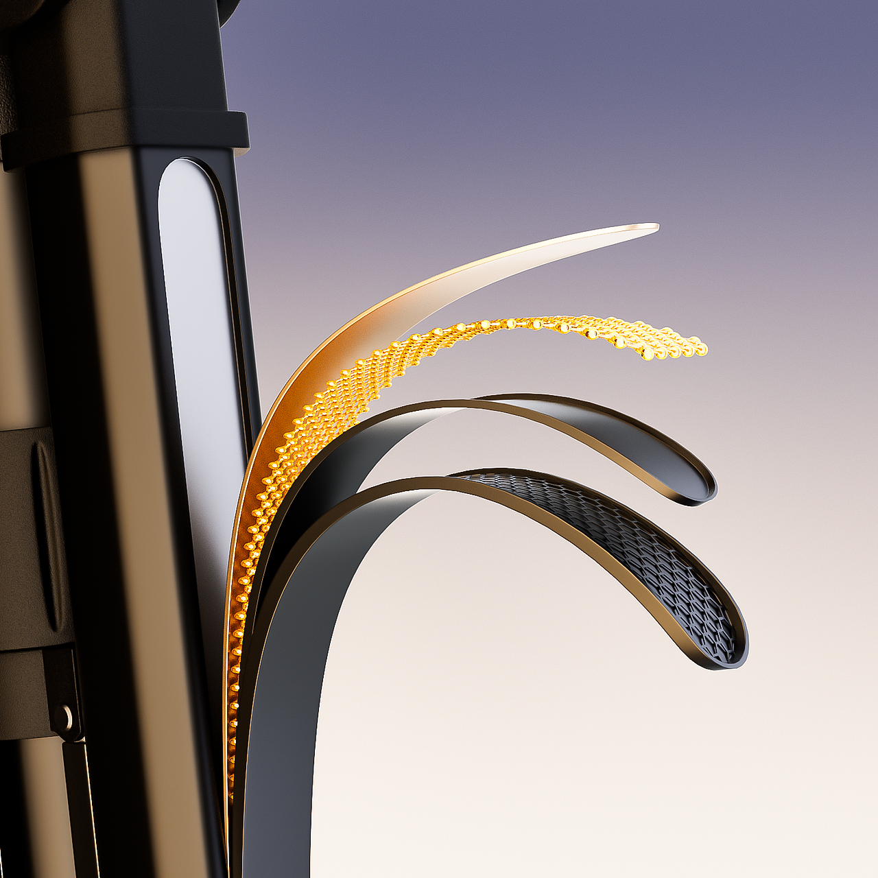 支架 三脚架建模渲染+内部分解图