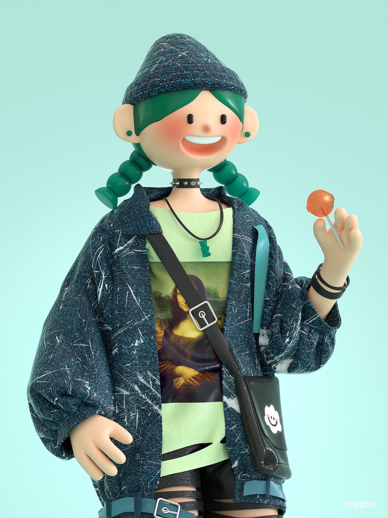 C4D人物设计 × [双马尾girl]（图ZMzExMTYyNTI4） - 人物/生物 - 站酷设计师奶油蛋糕l原创素材 - 站酷ZCOOL