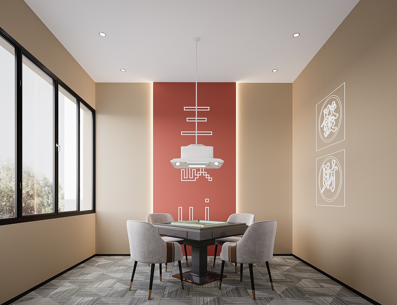 台球室——白龙马效果图