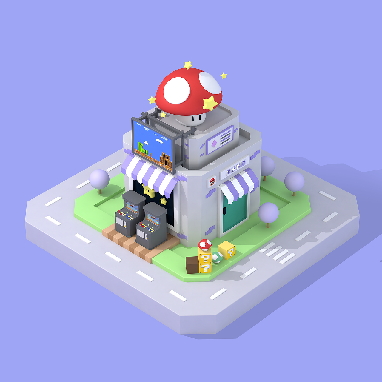 卡通场景（图ZMzM1MjY1NjQw） - 其他三维 - 站酷设计师无事忙pure原创素材 - 站酷ZCOOL