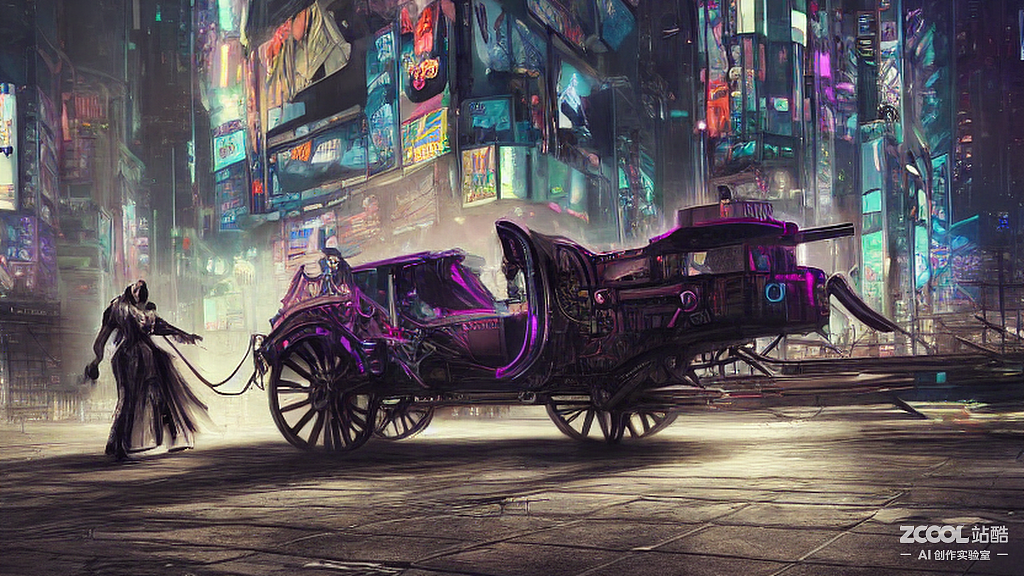 #AI创作实验室#赛博朋克插画合集(小东西还挺有意思)