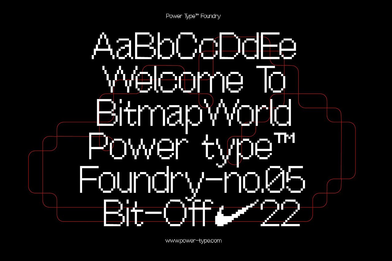 潮流复古低保真像素马赛克潮牌标识海报标题英文字体