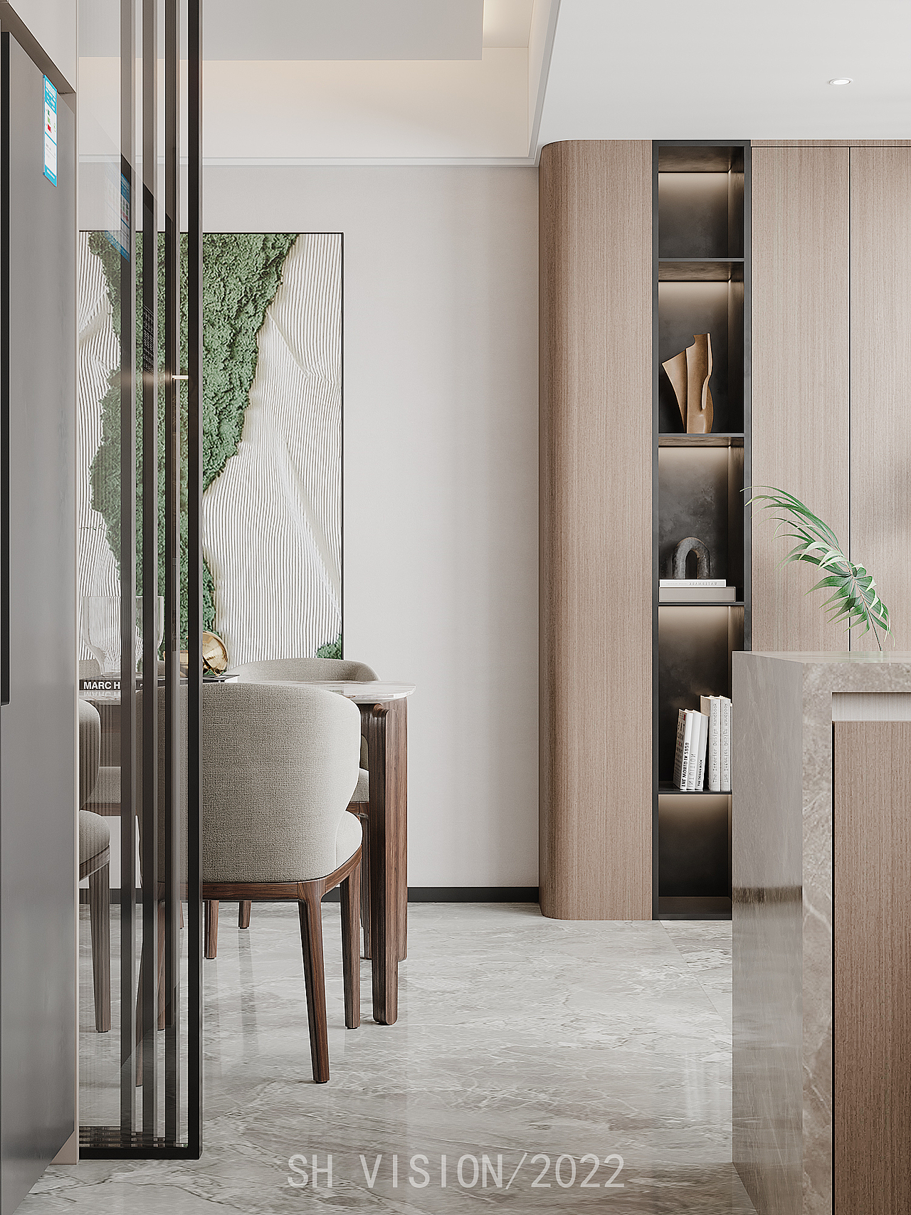 现代风格效果图表现/清华首院二