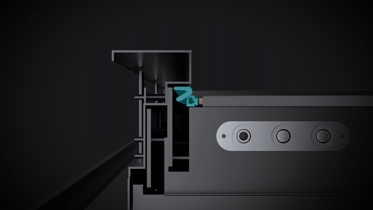 防盗门三维动画C4D