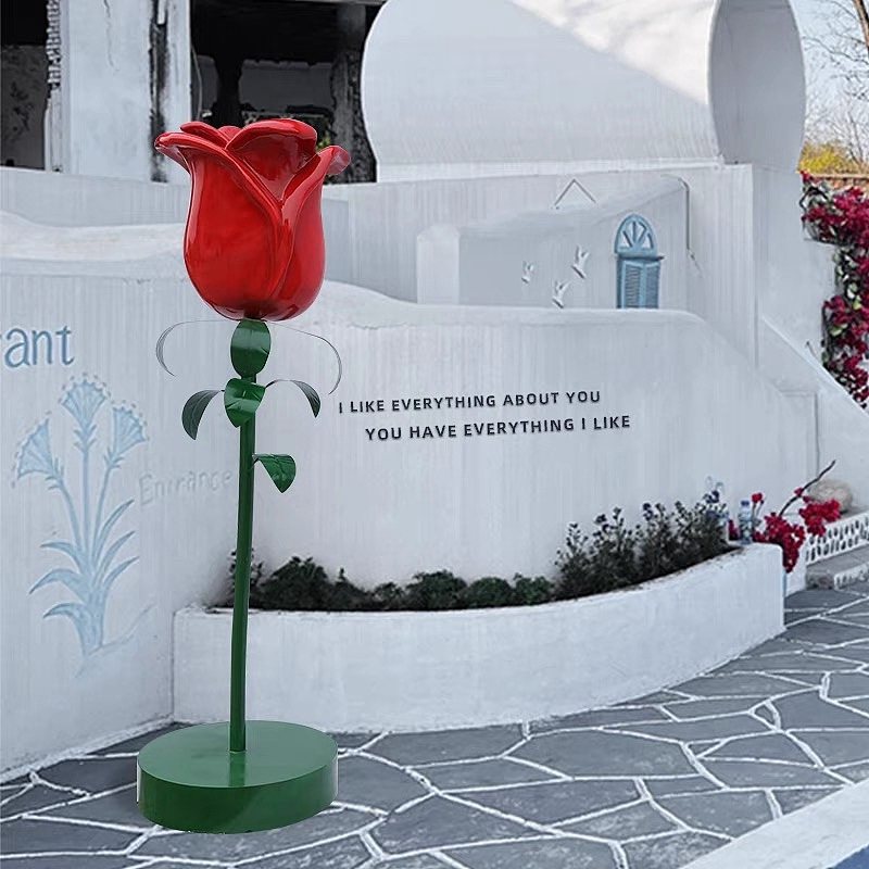 520仿真玫瑰花束装置园林美陈雕塑摆件