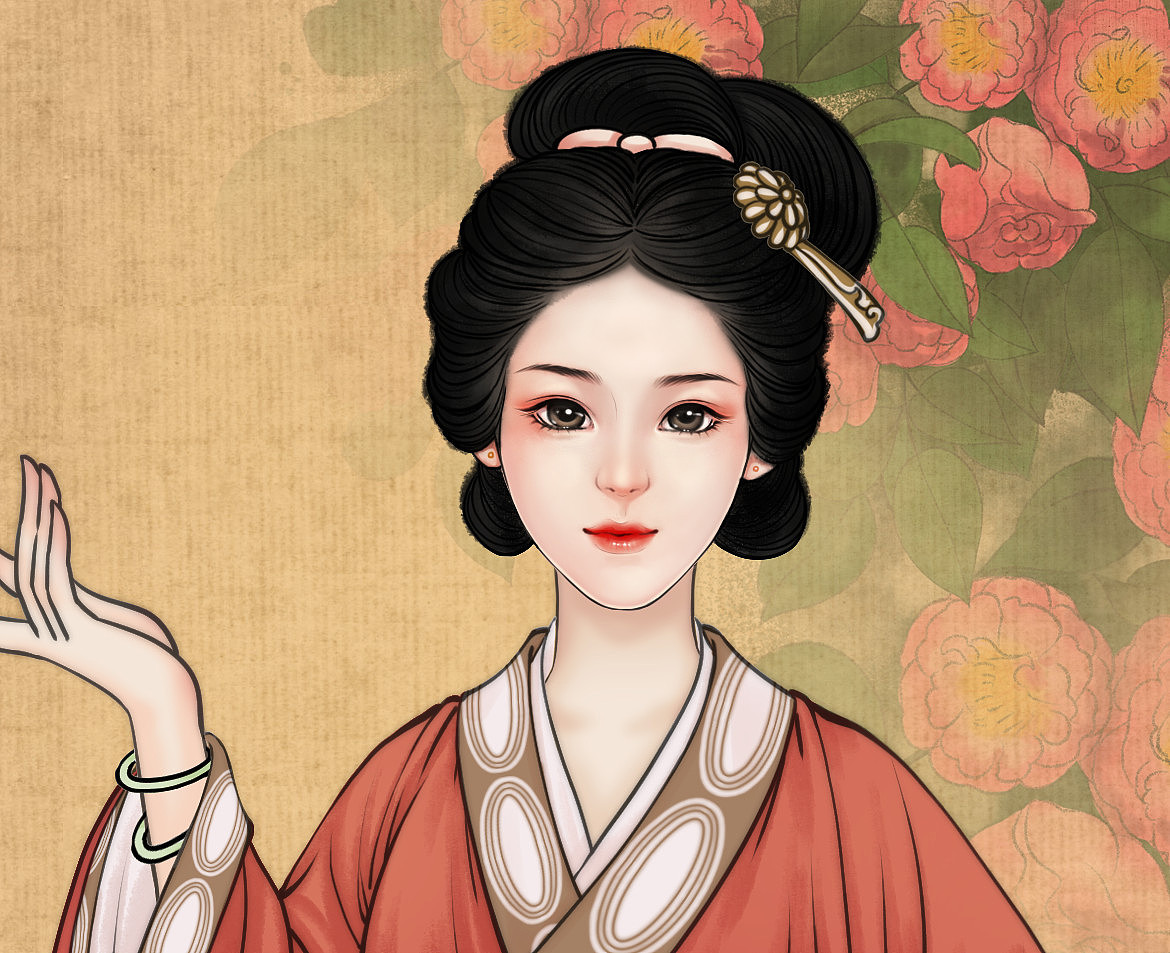 汉服少女（图ZMzA4NDcxNTYw） - 商业插画 - 站酷设计师秀手江湖原创素材 - 站酷ZCOOL