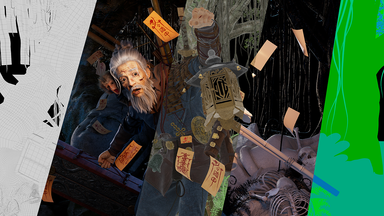 【学员作品】--叶珈豪《寻龙》（图ZMzY5ODQwNzY0） - 人物/生物 - 站酷设计师巧课力CGmomo原创素材 - 站酷ZCOOL