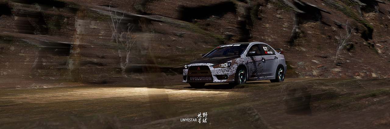 驾驶的艺术 拉力赛车渲染