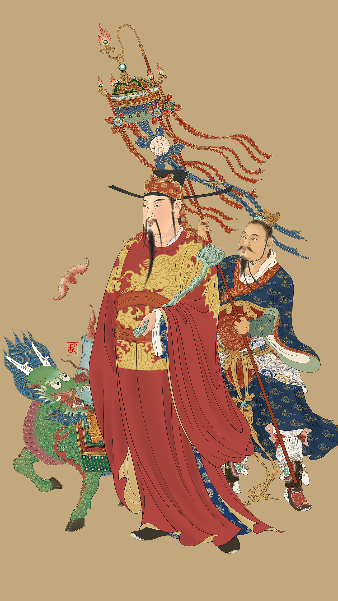 增福财神（图ZMzU1MzAxNTI4） - 艺术插画 - 站酷设计师一江春水寒原创素材 - 站酷ZCOOL