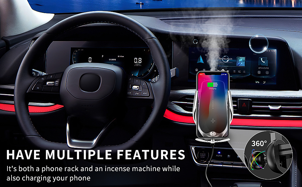 香薰无线充手机支架 A+图设计