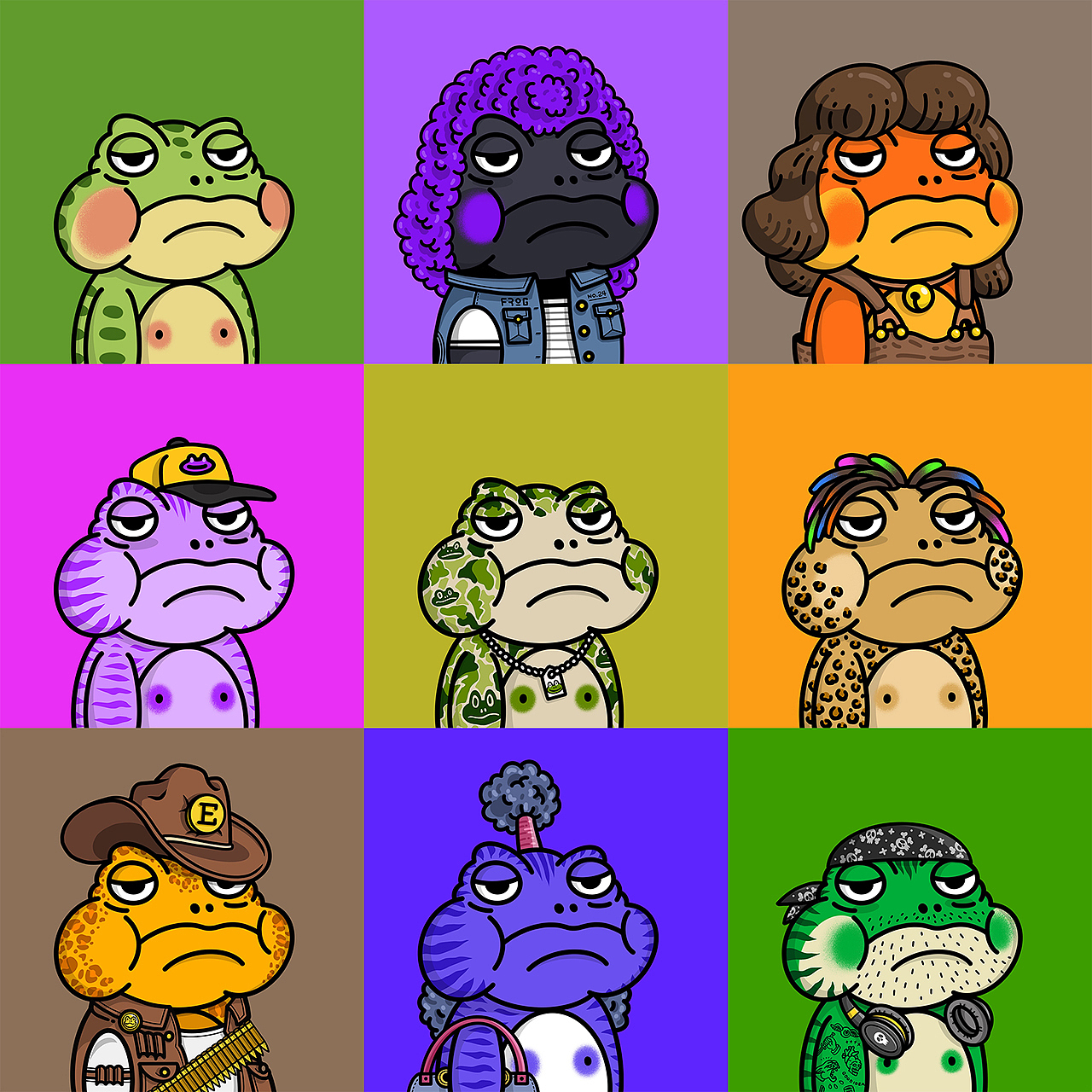 NFT 嗜睡蛙Sleepy frog（图ZMzAzMTA2ODQ0） - 商业插画 - 站酷设计师陈晓恒EricStudio原创素材 - 站酷ZCOOL