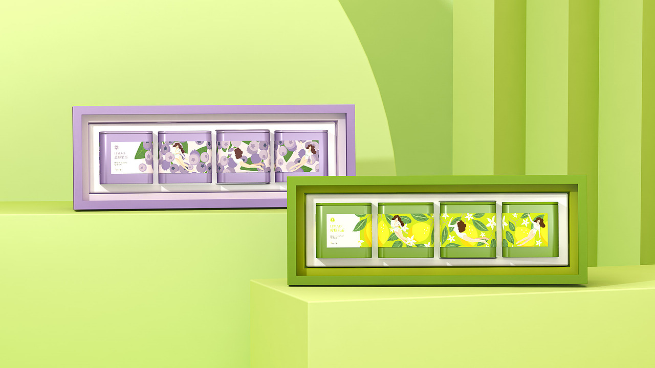 LIMAO果茶丨柠檬果茶丨蓝莓果茶丨包装设计丨茶类包装