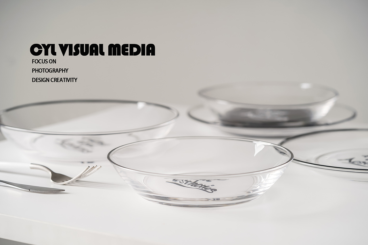 产品摄影|黑白玻璃盘