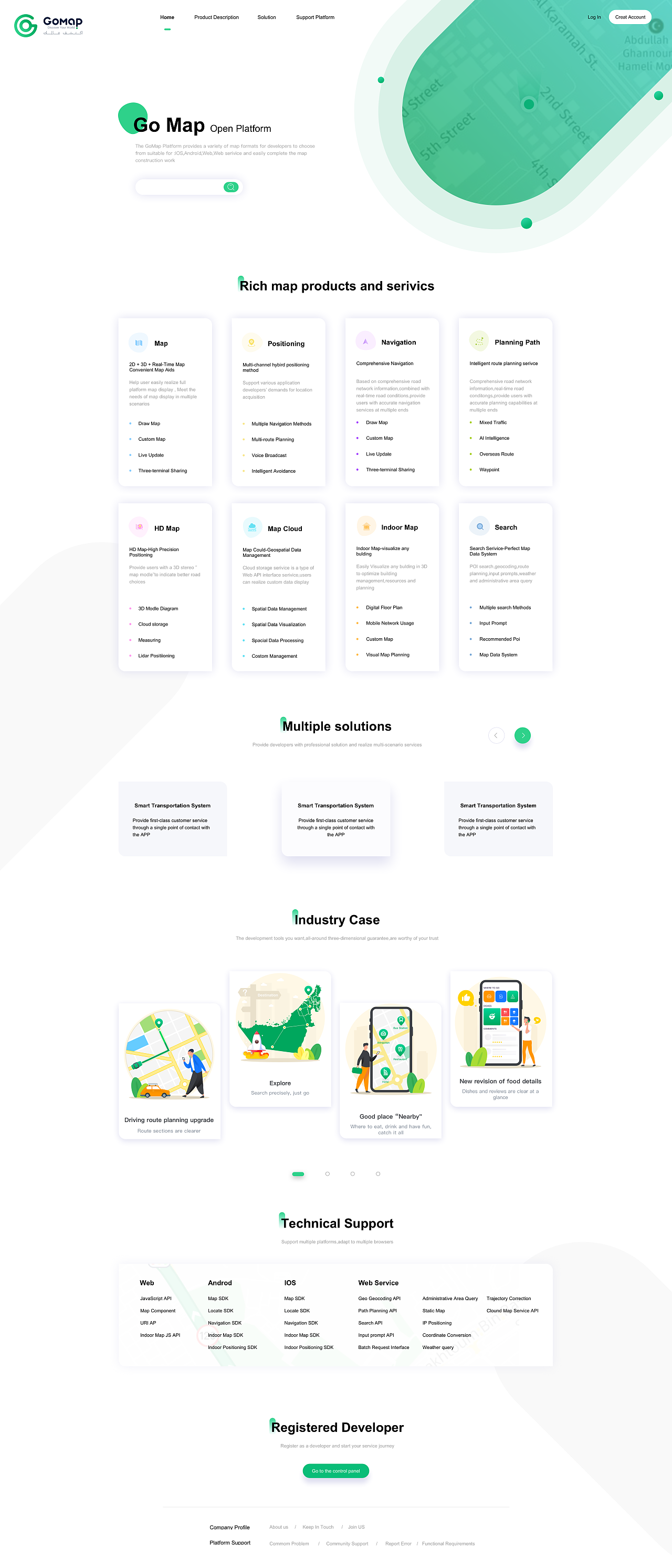 GoMap官网风格设计之4,5,6.