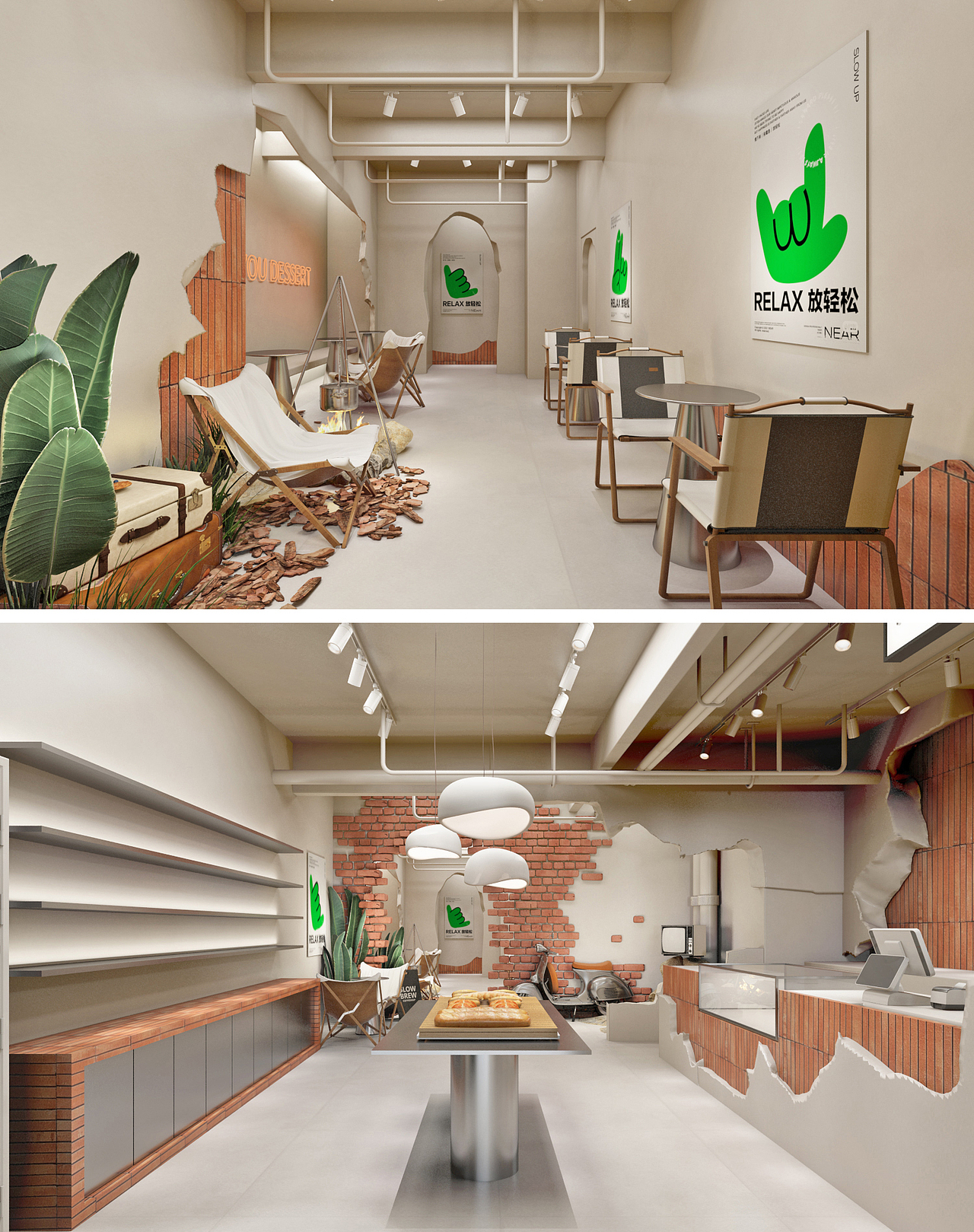 工業(yè)餐廳設(shè)計（圖ZMzEzODcyMjIw） - 商業(yè)空間設(shè)計 - 站酷設(shè)計師白鹽設(shè)計原創(chuàng)素材 - 站酷ZCOOL