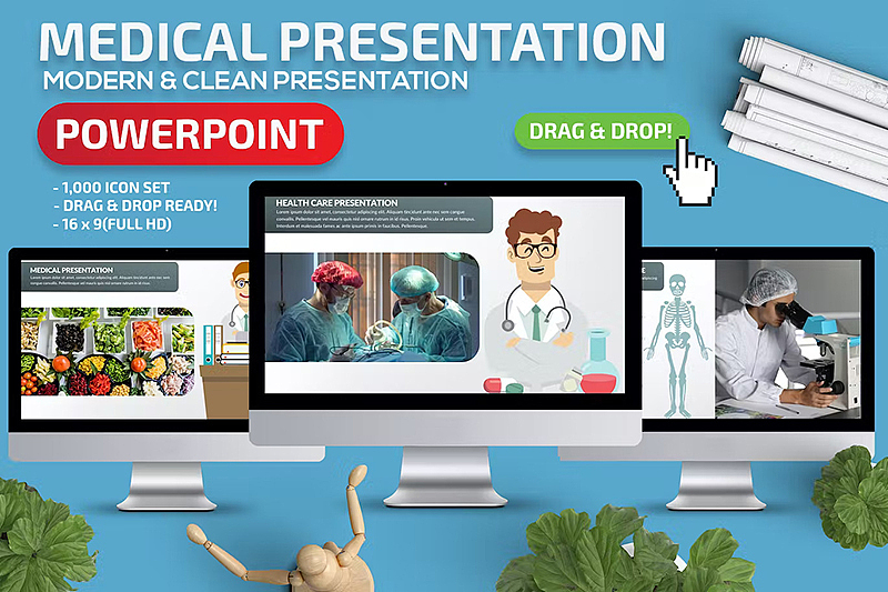 31页卡通风格医学医药研究开发国keynote模板