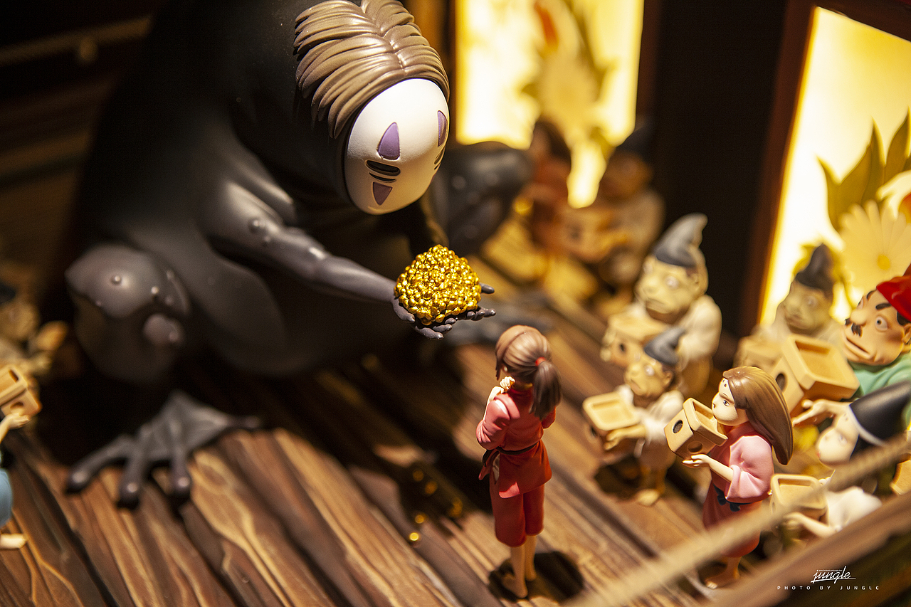 OPM 千與千尋 神隱少女 無臉男 宮崎駿桌面小場景