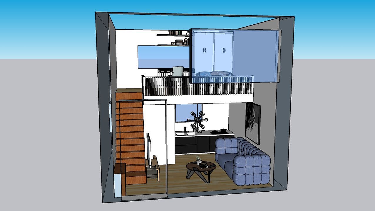 loft公寓模型制作