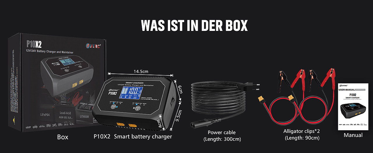 P10X2 smart battery charger