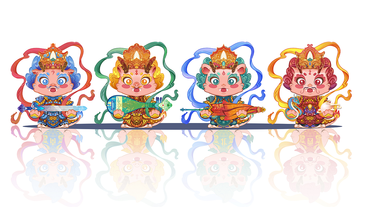 仙家四小龙（图ZMzU3Njc1Nzg0） - 创作习作 - 站酷设计师rider小马原创素材 - 站酷ZCOOL