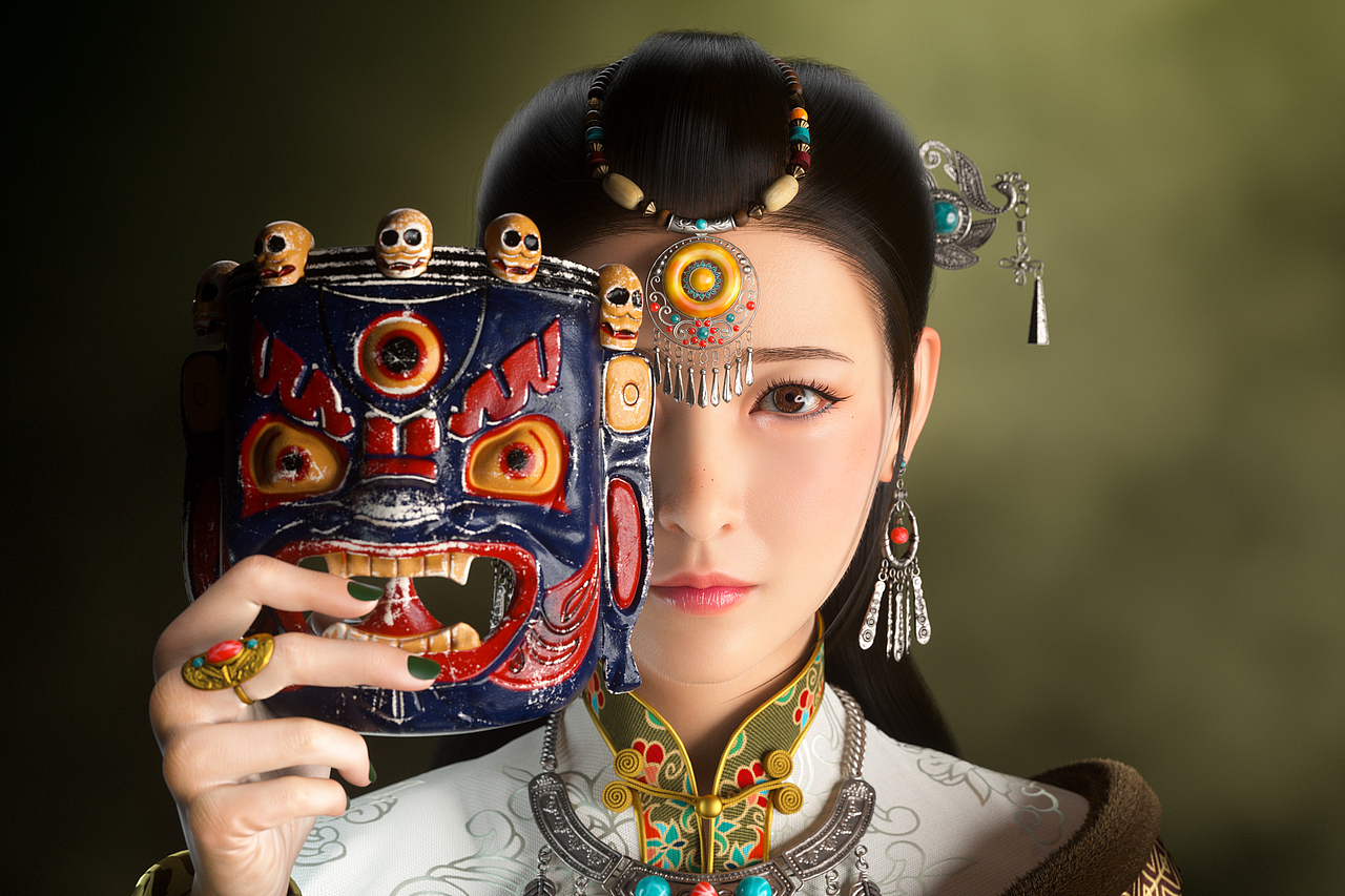 羌姆面具（图ZMzIzNDQ1Njgw） - 人物/生物 - 站酷设计师武丞相原创素材 - 站酷ZCOOL