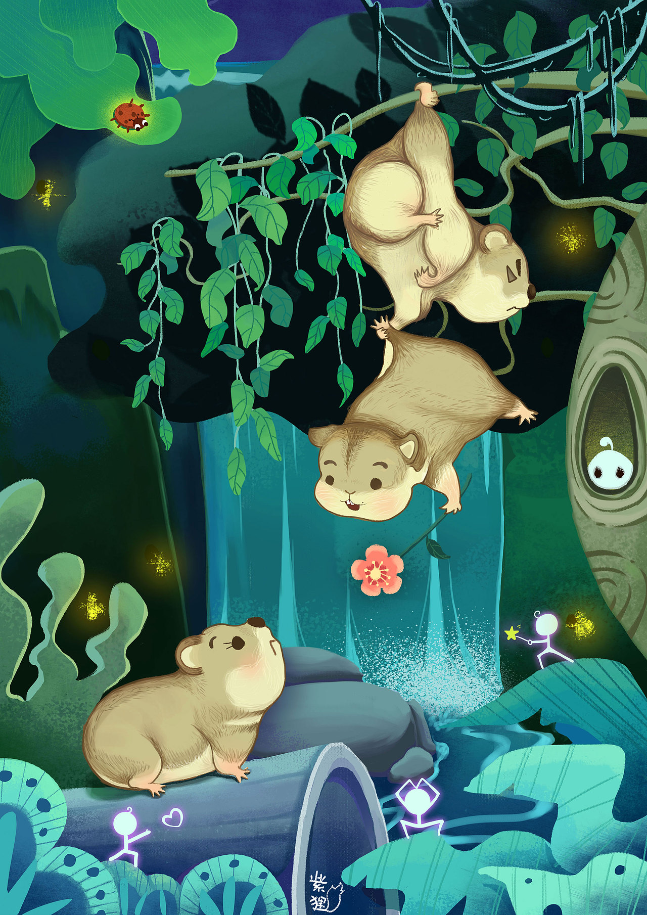 三只仓鼠（图ZMzA5MzY3ODE2） - 绘本 - 站酷设计师紫狸原创素材 - 站酷ZCOOL