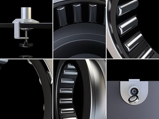 支架底部轴承3D动画展示