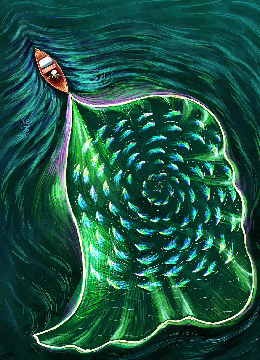 我爱绿色！那么来画一组有关绿色的插画吧