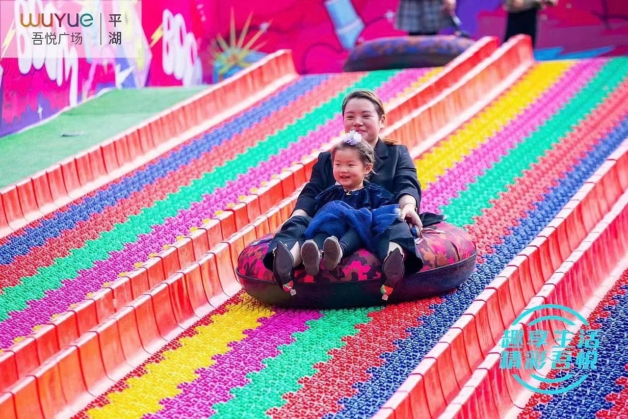 彩虹滑道出租七彩滑梯租赁厂家价格便宜