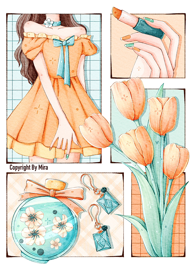 多巴胺水彩分镜合集（图ZMzU2NTczMDg0） - 创作习作 - 站酷设计师七木Mira原创素材 - 站酷ZCOOL