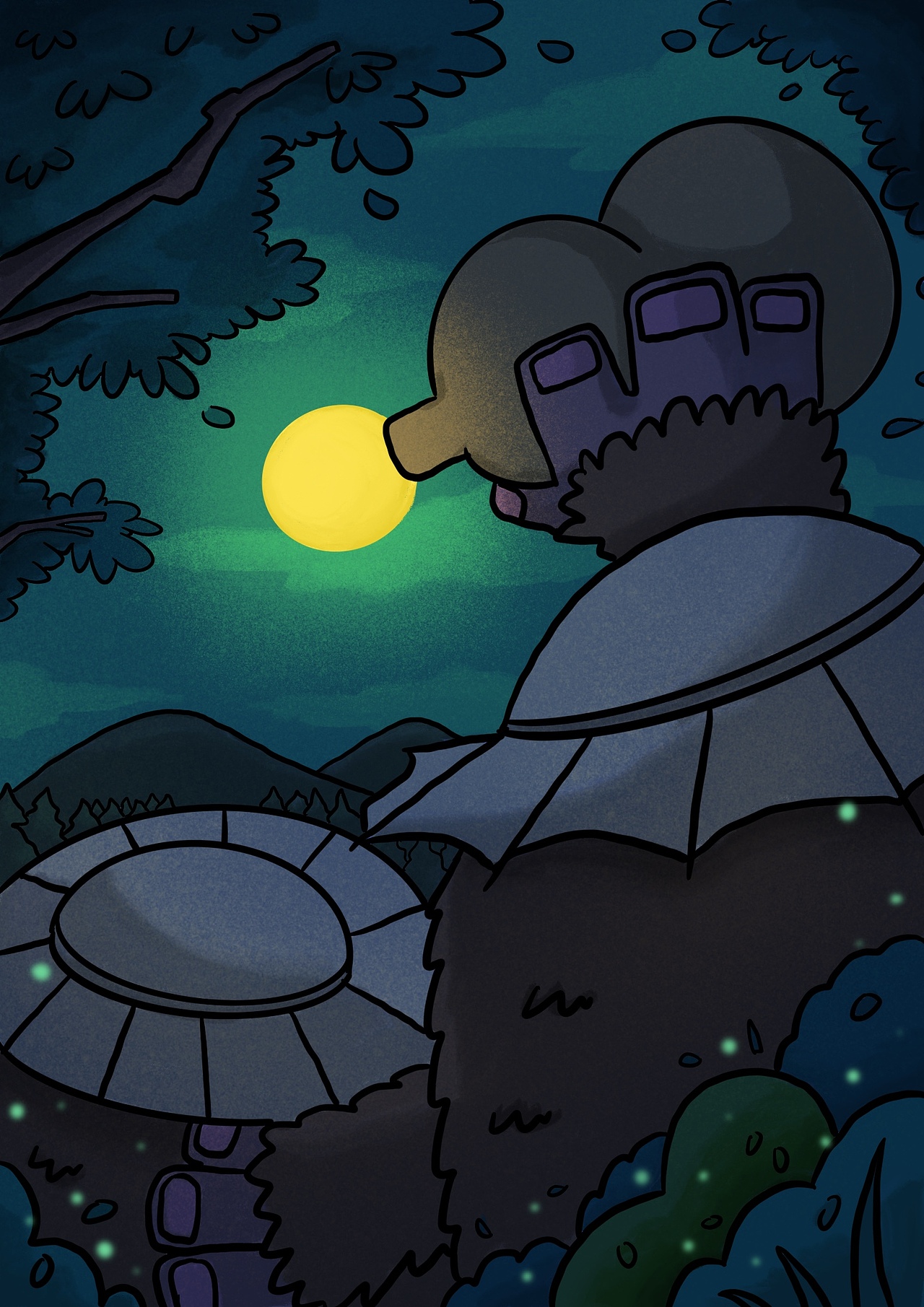 《嗨!月亮》原创小故事插画