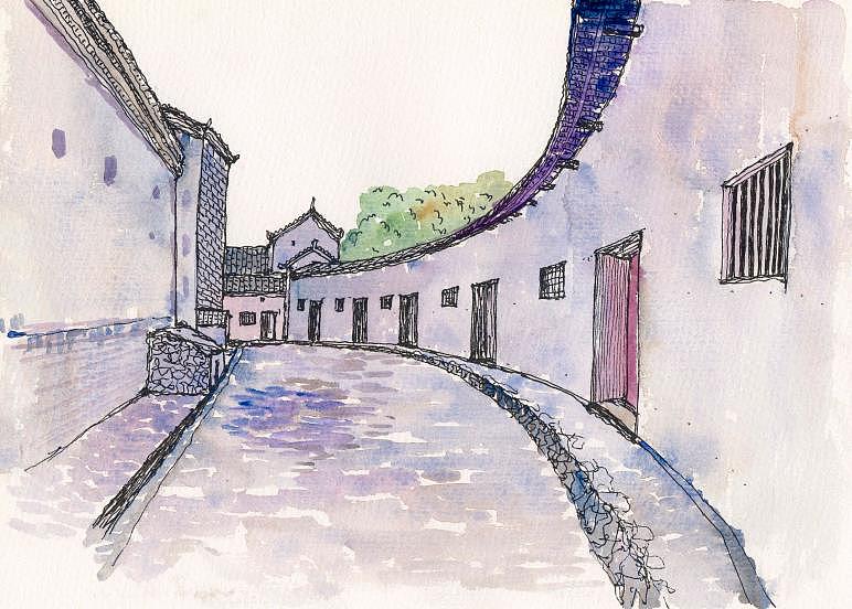 客家古堡（图ZMTI0NTI0NTYw） - 艺术插画 - 站酷设计师wxp512820原创素材 - 站酷ZCOOL