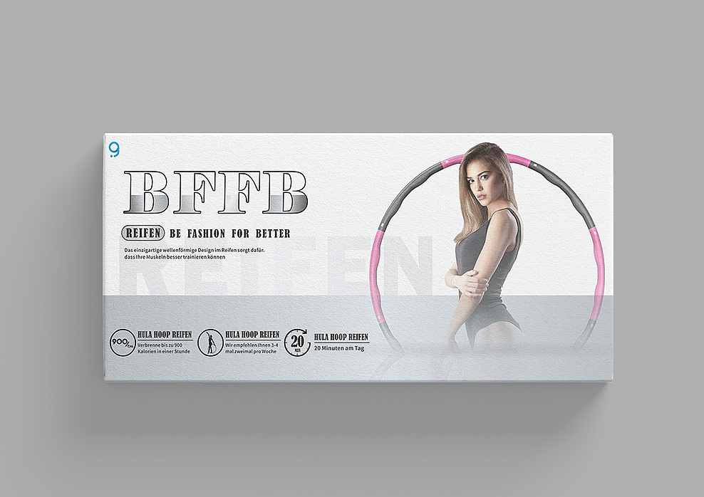 呼啦圈-运动产品-国际网站电商售卖产品包装盒