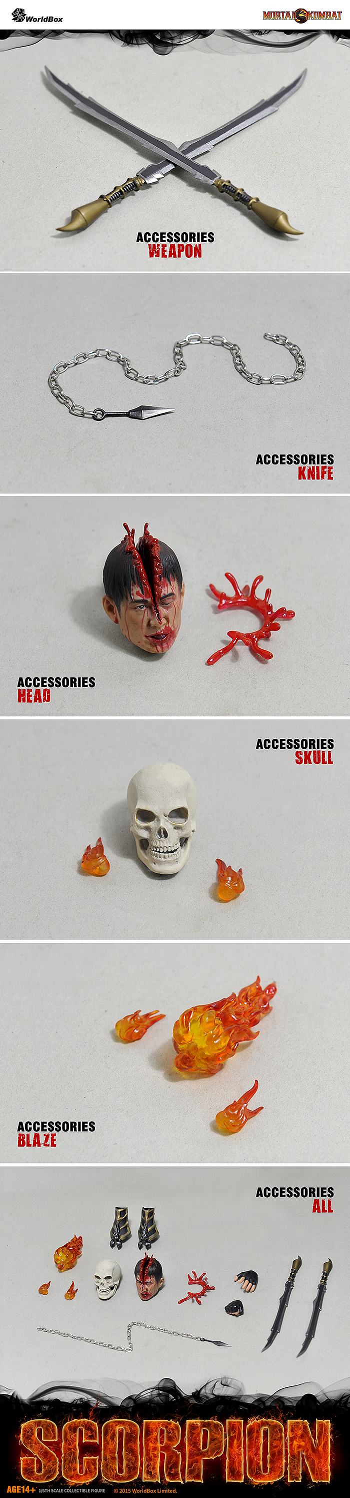 WorldBox-真人快打Scorpion(转) - 仿真12寸 1:6可动人偶非手办类 略重口啊~