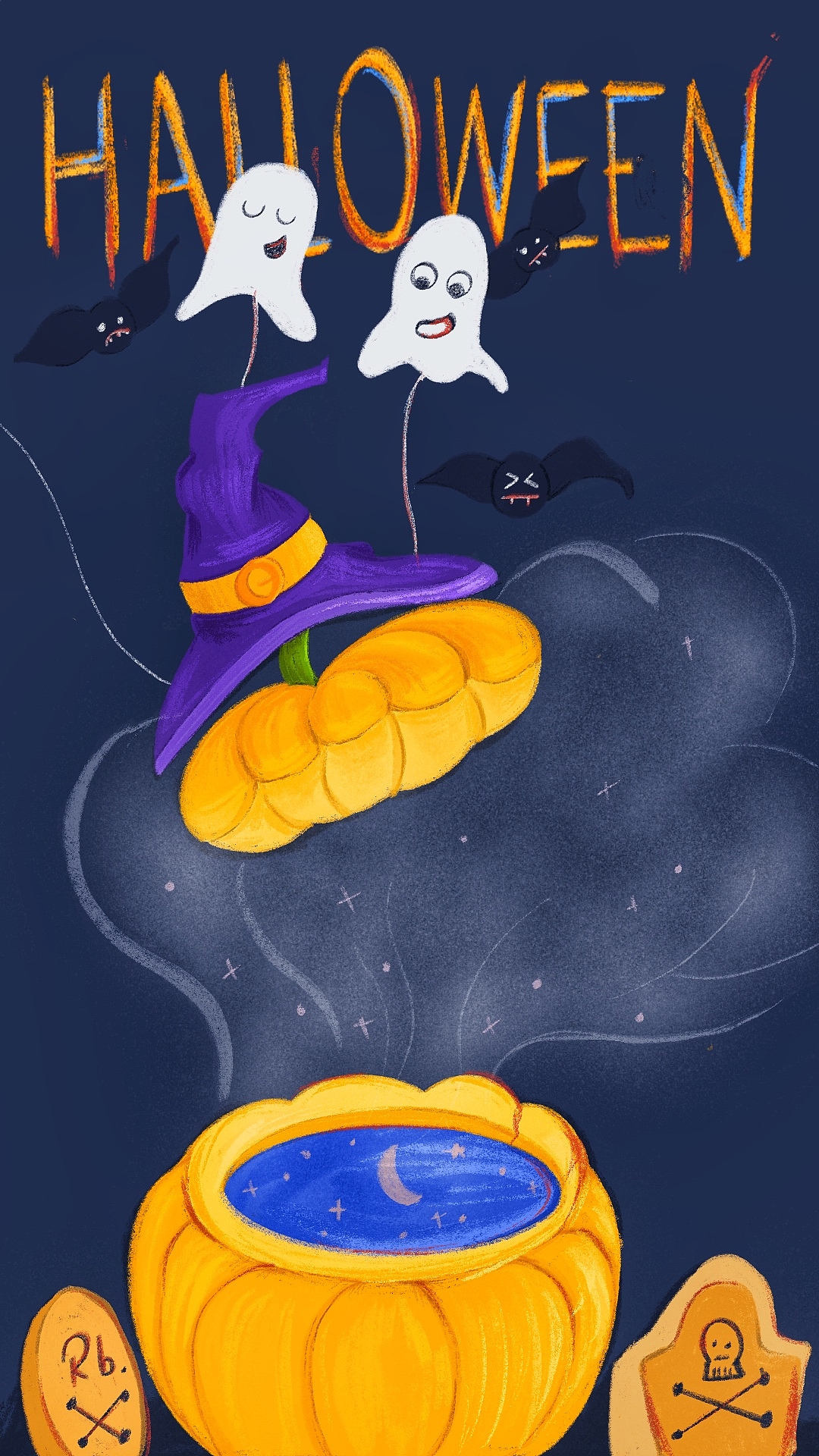 【日常插画练习】Happy Haloween！（图ZMjc1OTQ4ODMy） - 商业插画 - 站酷设计师豆兜豆兜原创素材 - 站酷ZCOOL