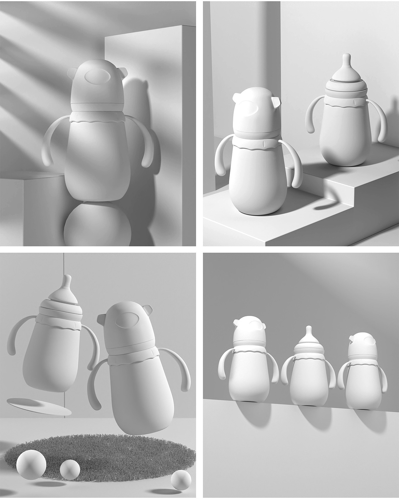 儿童学饮杯 建模-渲染（C4D+Corona渲染器（图ZMjYxNjQ1ODQw） - 电商 - 站酷设计师Relevabor原创素材 - 站酷ZCOOL