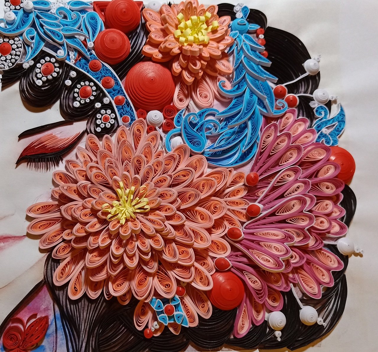 衍纸-烟花粉黛2|手工艺|其他手工艺|白甜甜欧德里 - 原创作品 - 站酷