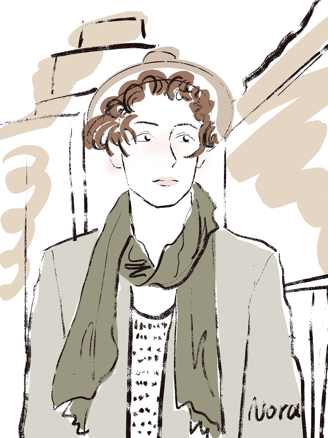 原创插画 | 人物速写（图ZMjkyOTg3NTUy） - 艺术插画 - 站酷设计师Nora诺拉小姐原创素材 - 站酷ZCOOL