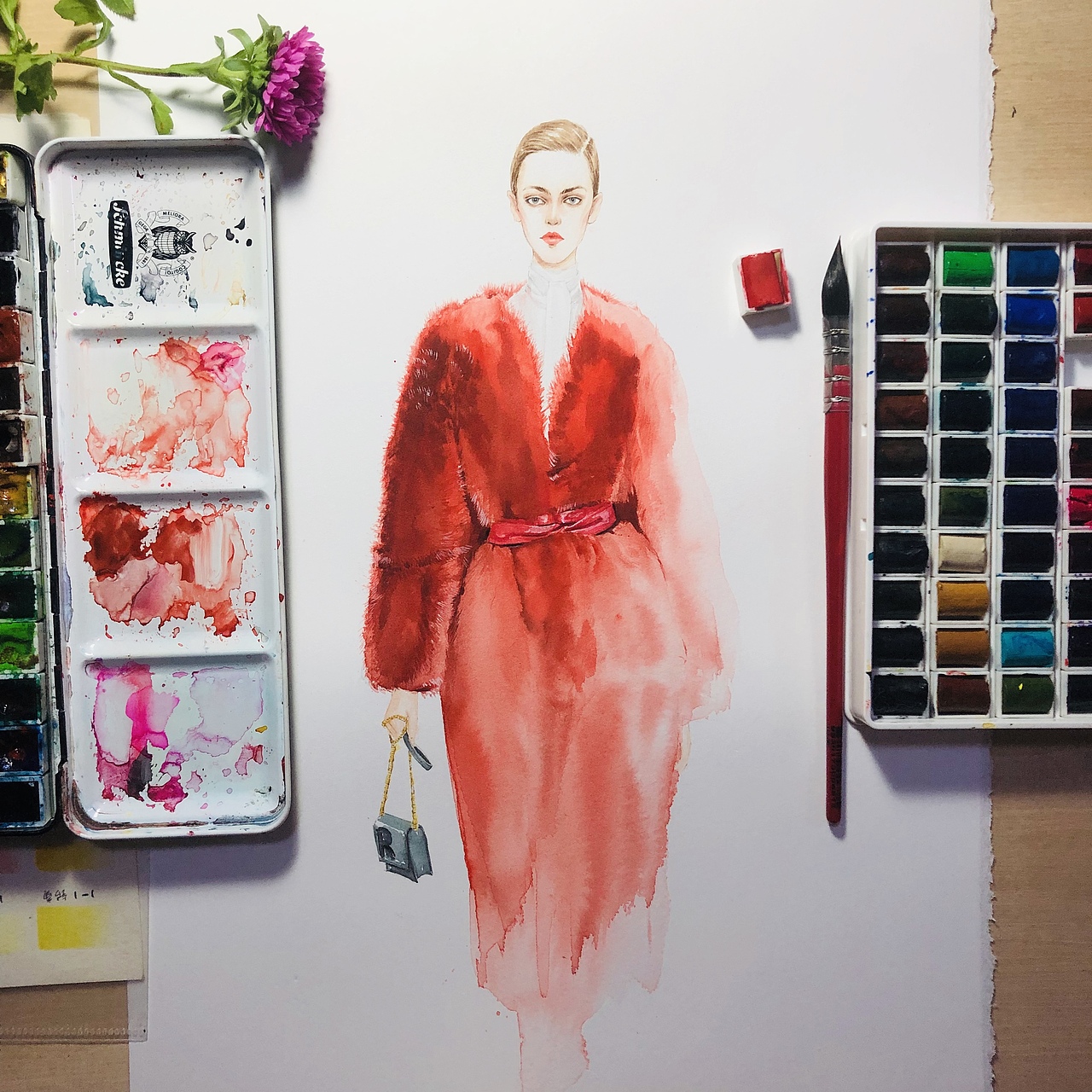 服装手绘～水彩时装画（图ZMTU3MjEwMjYw） - 绘画 - 站酷设计师零一手绘原创素材 - 站酷ZCOOL