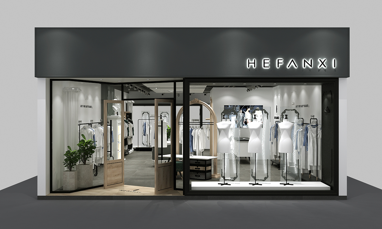 HEFANXI 品牌女装店设计（图ZMjAzMTE1MDg0） - 展陈设计 - 站酷设计师wayue原创素材 - 站酷ZCOOL