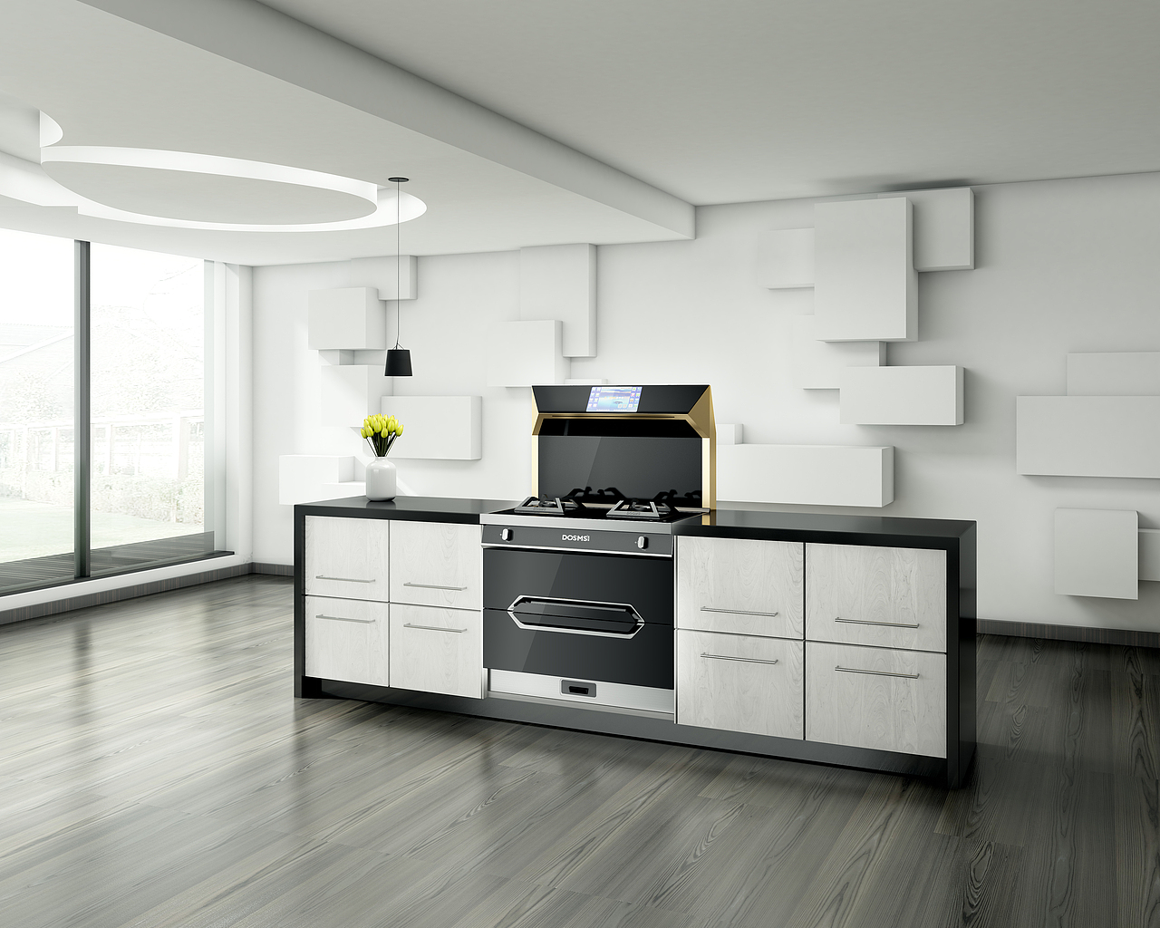 厨房集成灶效果图