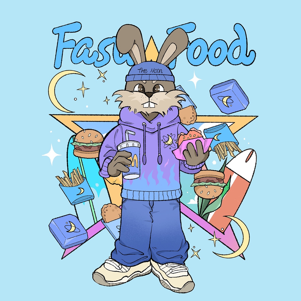 🐱🐰🐻🦖🌴夏日街头的它们（图ZMjg2MTI4ODQw） - 艺术插画 - 站酷设计师DSSHU原创素材 - 站酷ZCOOL