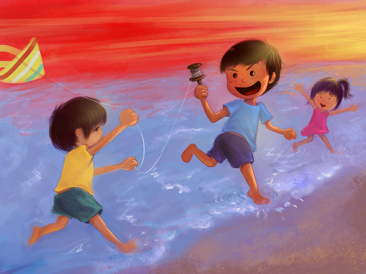 童年游戏 放风筝#动漫作品