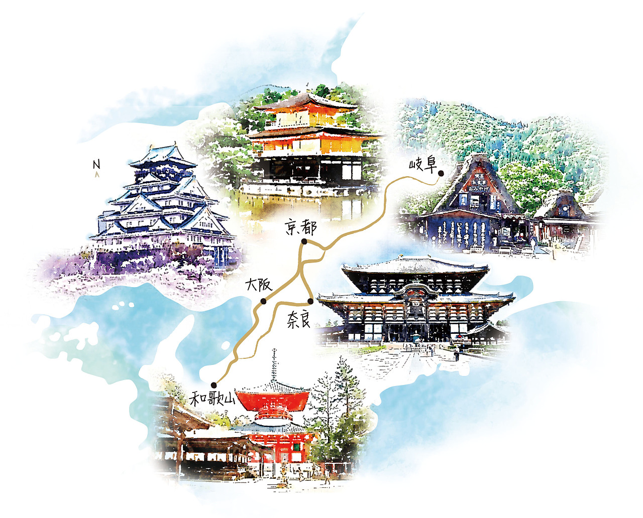 日本旅行手绘|插画|其他插画|利狗狗 - 原创作品 - 站酷 (ZCOOL)