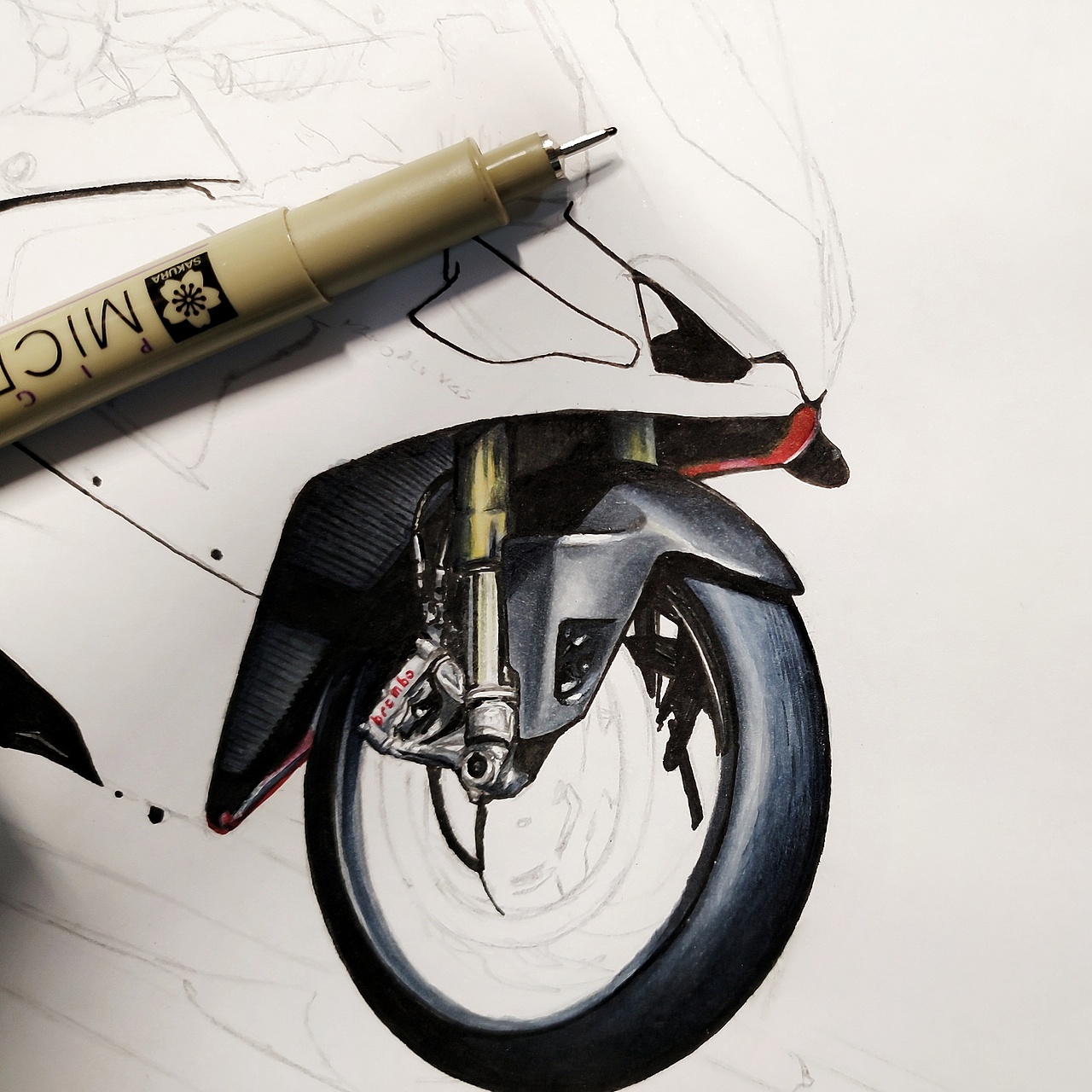 画一个杜卡迪v4s