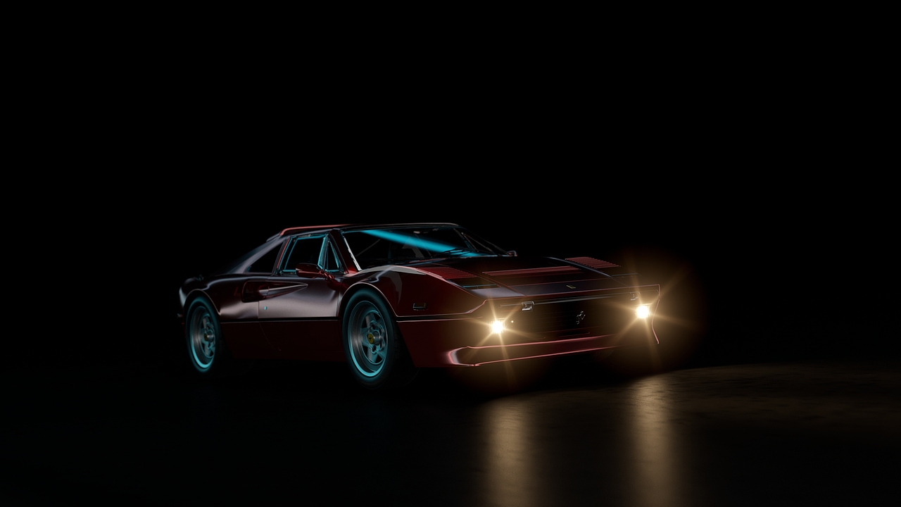 ferrari 308 gtb-C4D Corona