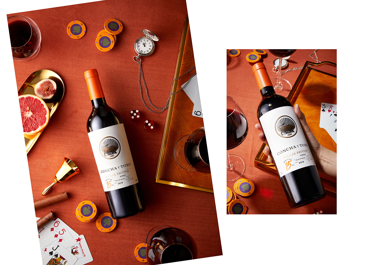 干露红酒场景拍摄