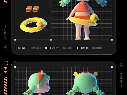 【85】C4D潮玩系列 | Q版人物1
