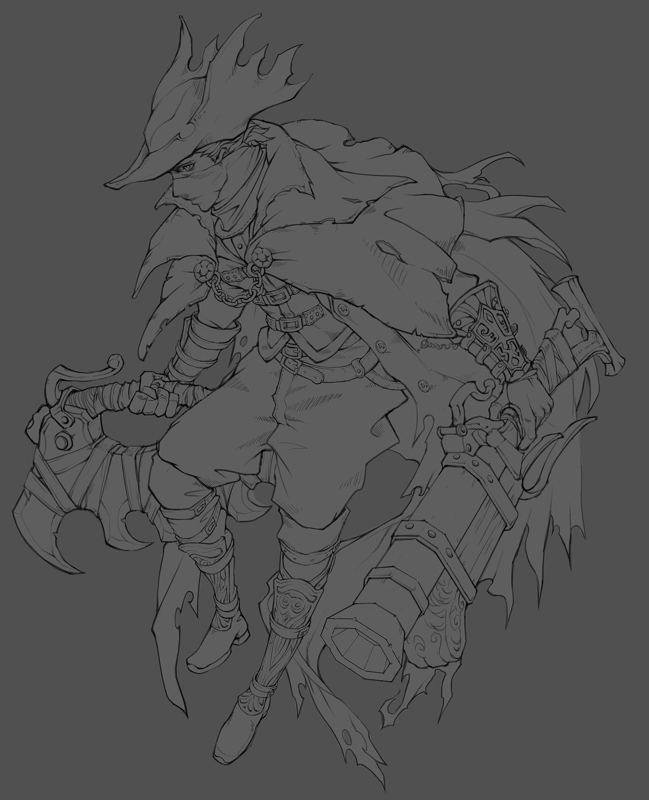 血源诅咒 猎人（图ZMjIxMTY2MDIw） - 游戏原画 - 站酷设计师VinArt原创素材 - 站酷ZCOOL